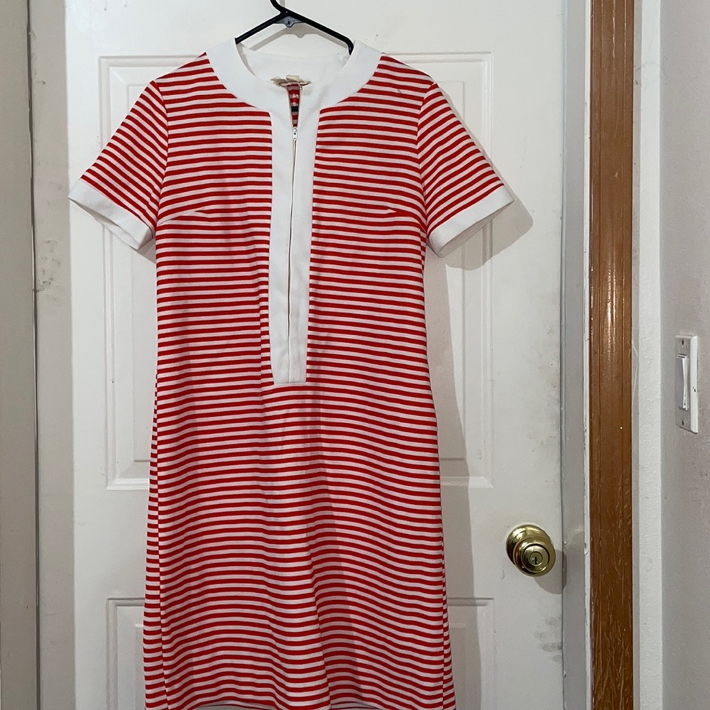 Vintage poly knit striped dress. M. Fritzi of CA